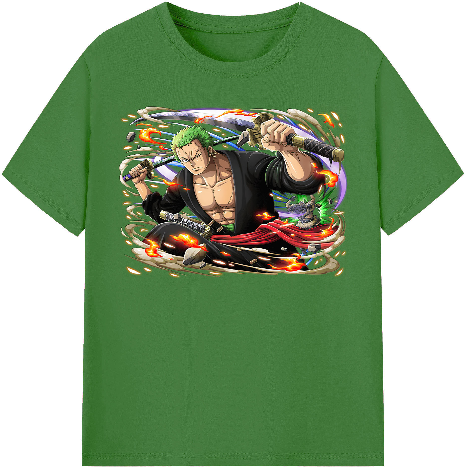 ワンピース ロロノア・ゾロ ONE PIECE Roronoa Zoro レディースカジュアルプリントTシャツ（綿100％）